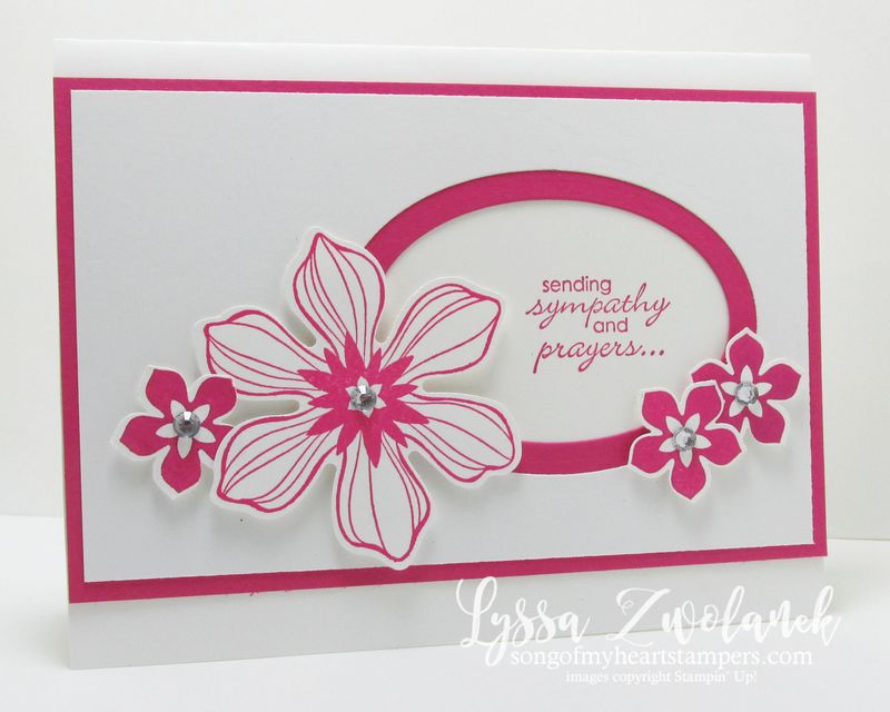 Fun flower sympathy card stampin up petite petals