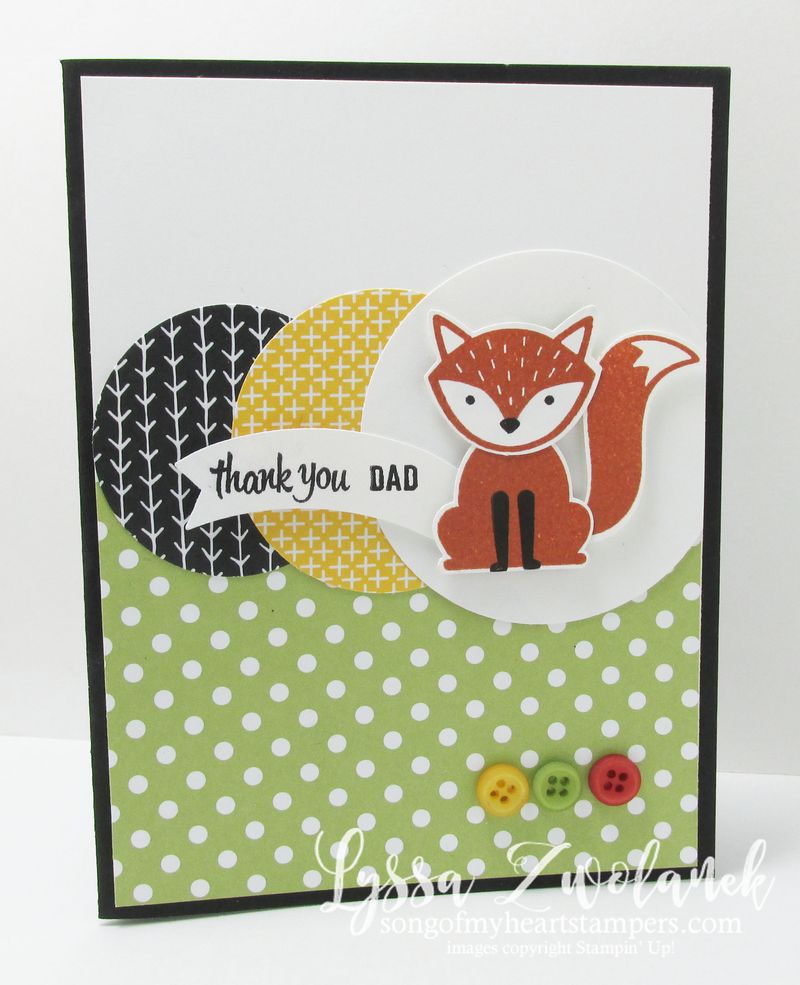 A little foxy fox punch stampin up dad father card