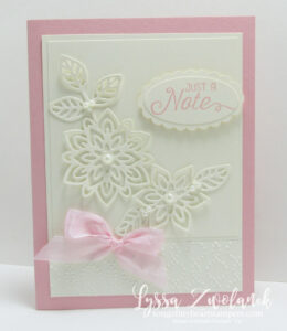 In love with these lacy, pink and vanilla notecards!