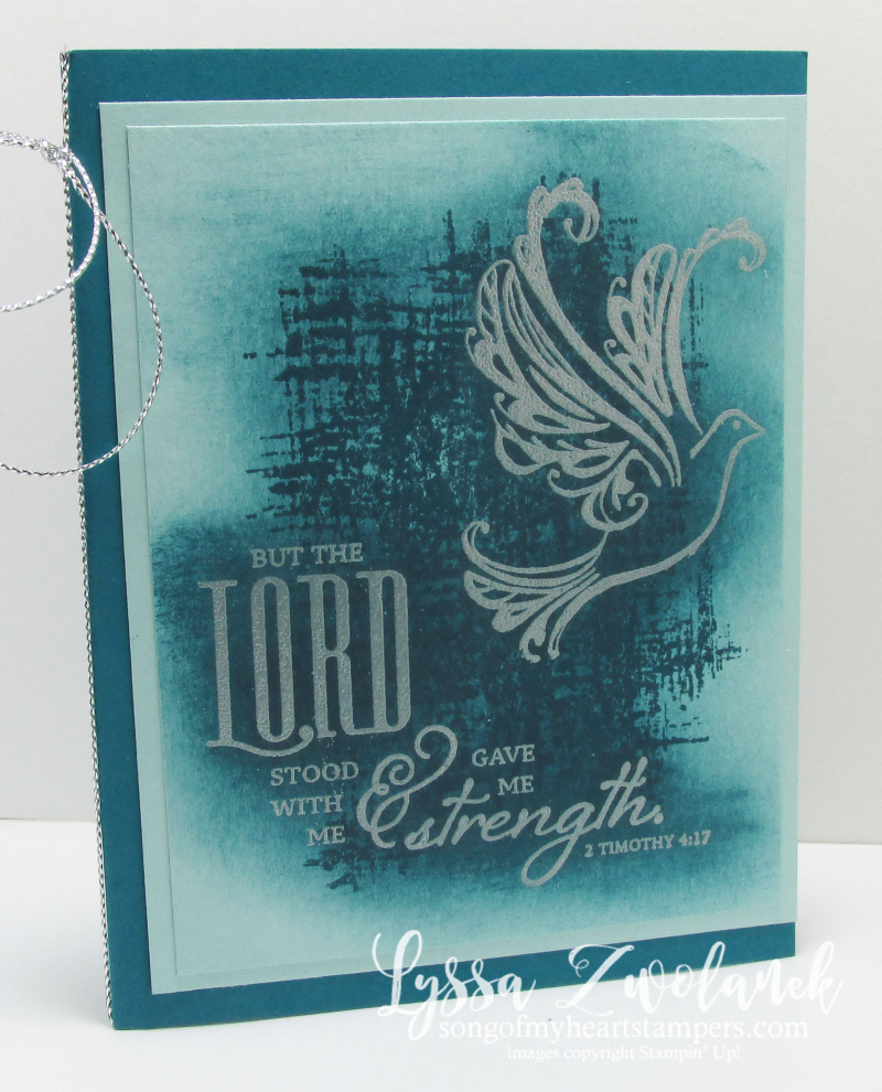 Strength Prayers Praying Card Stampin Up Dove Background Technique