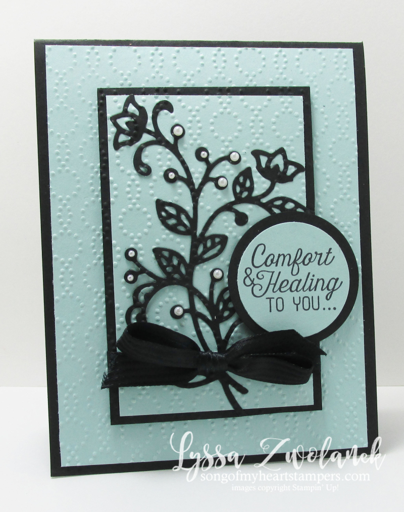 Flourishing phrases flowering thinlets wedding card stampin up