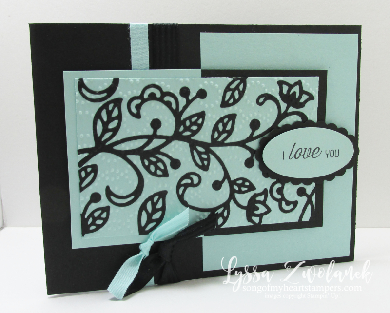 Floral flourish wedding thinlets Big Shot Card i love you stampin up