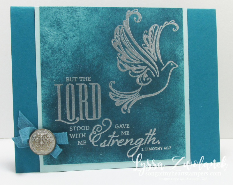 Strength Prayers Praying Card Stampin Up Dove background