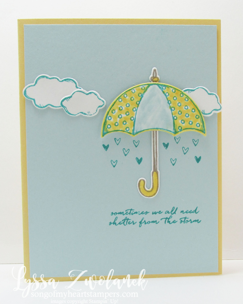 Umbrella Weather It Together stampin up shelter storm card