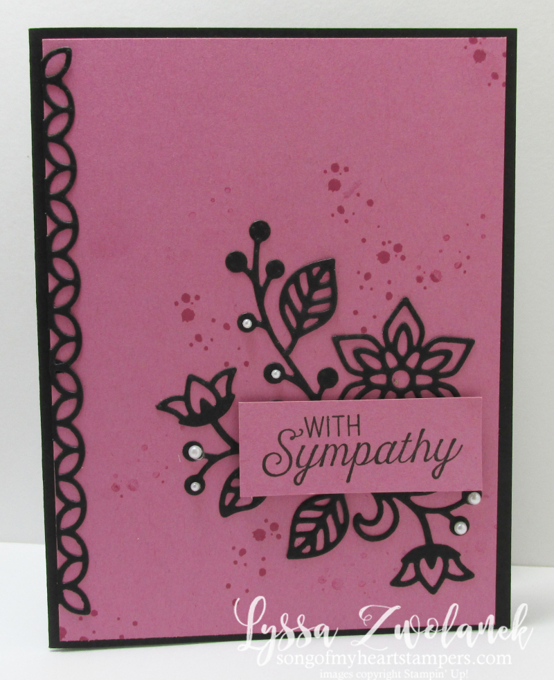 Sugarplum card stampin up song of my heart sympathy