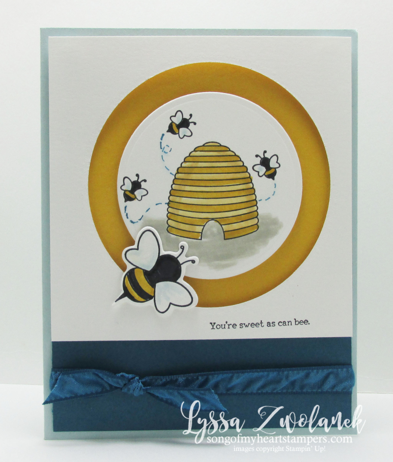 Sweet as can be shooting star Stampin Up card hive honey