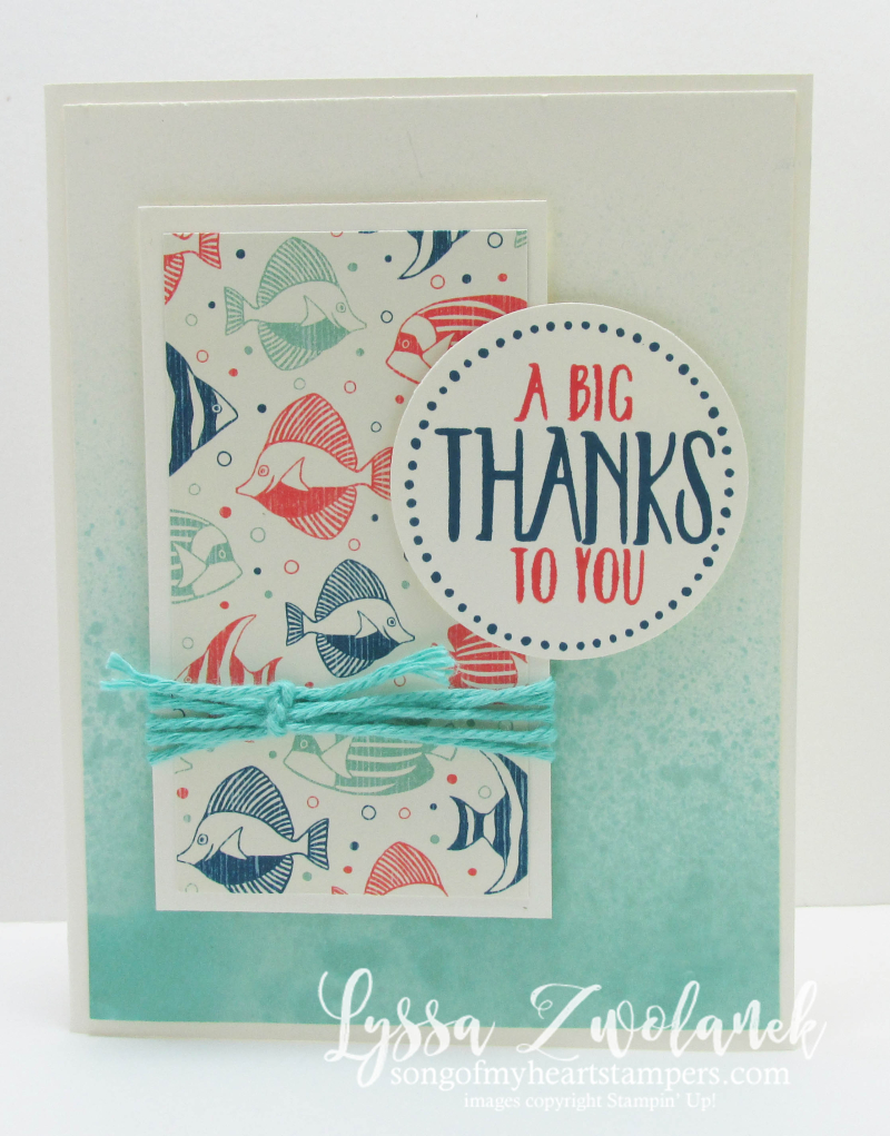 By The Sea Ombre Spritzing Technique Tutorial Stampin Up DIY Cardmaking