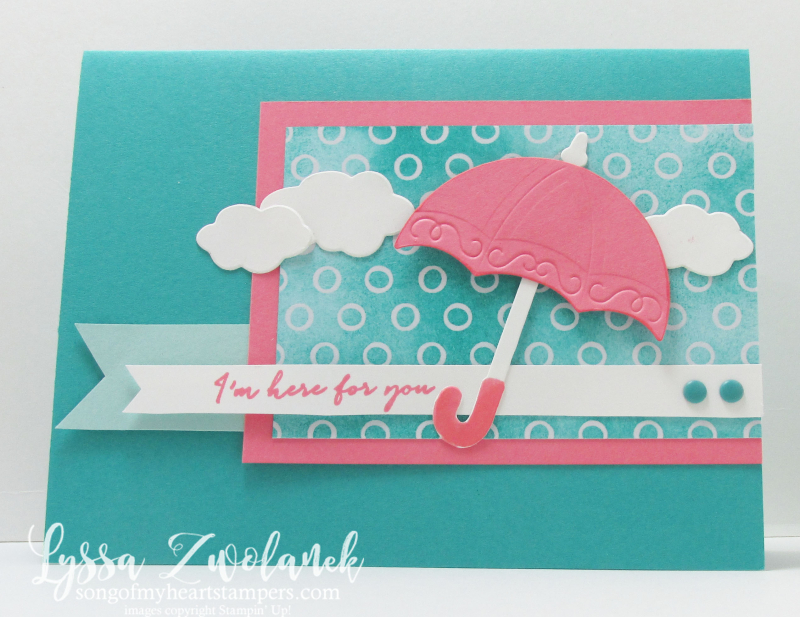 Umbrella Weather Together stampin up songofmyheart card