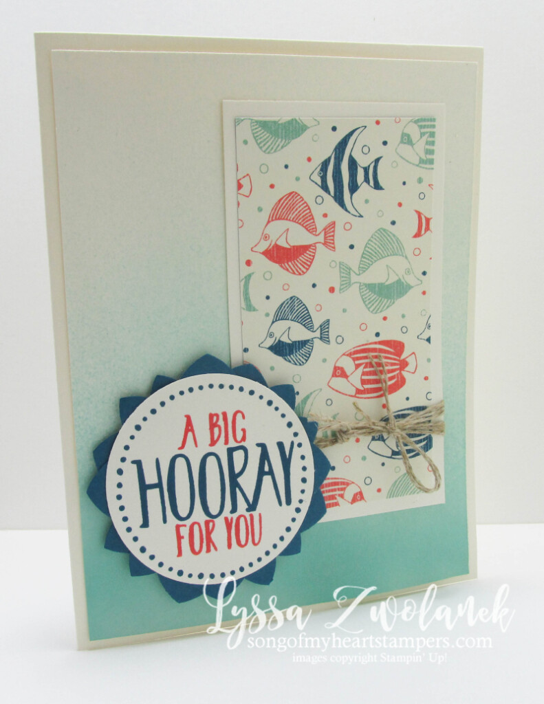 By The Sea Ombre Spritzing Technique Tutorial Stampin Up DIY Cardmaking SOMH