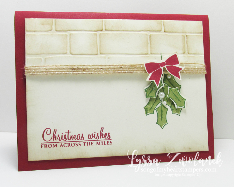 Holly Berry Holiday Stampin Up Christmas Card Mistletoe