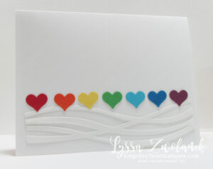 Rainbow scribbles clean & simple card