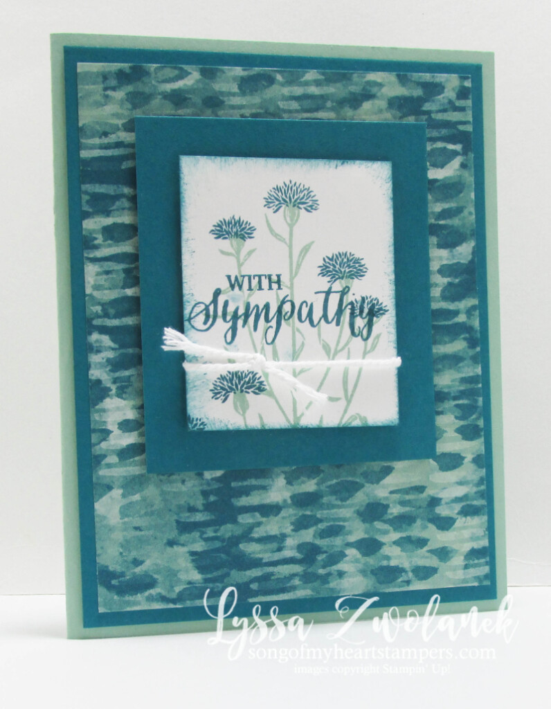 With Sympathy field flowers sorry for your loss card stampin up