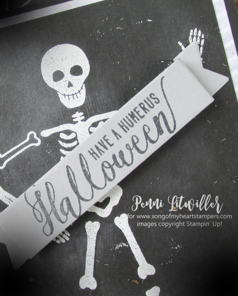 Halloween Humerous Birthday card Stampin Up skeleton