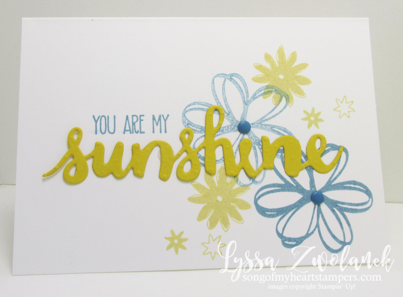 You are my Sunshine card DIY cardmaking Stampin Up shine