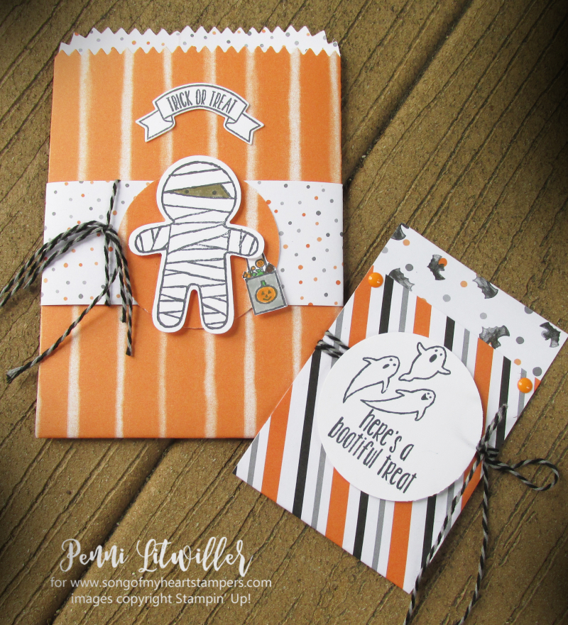 Halloween Bootiful Treat Treat bag mummy COokie Cutter Stampin Up