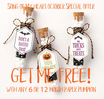 Paper Pumpkin special offer Stampin Up October Halloween test tubes candy treat