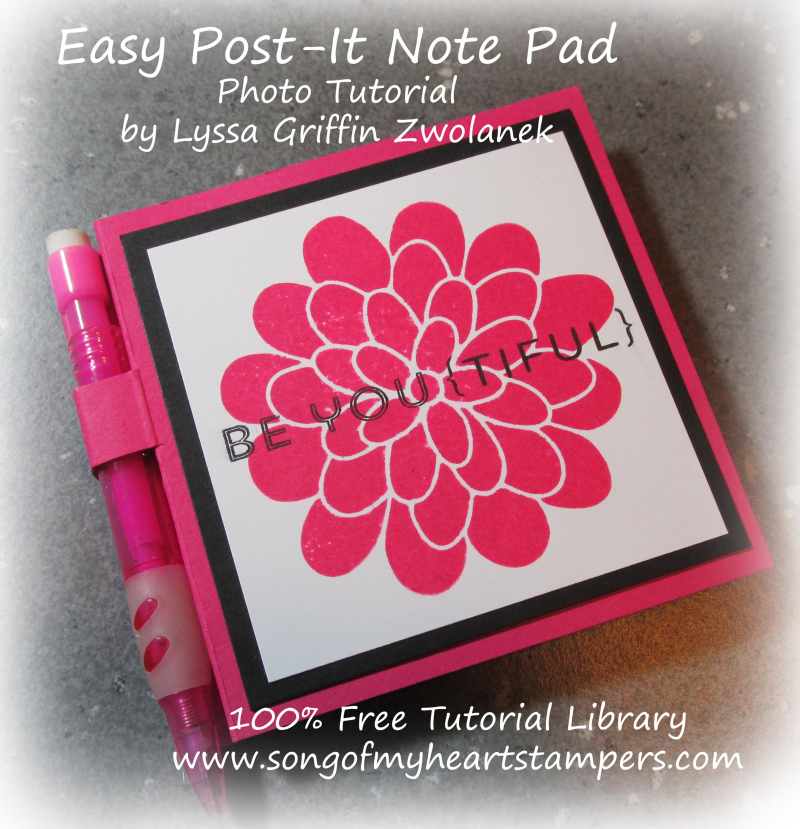 Covered Post It Note Pads and Pens Little Foxy Stampin Up tutorial easy kids craft