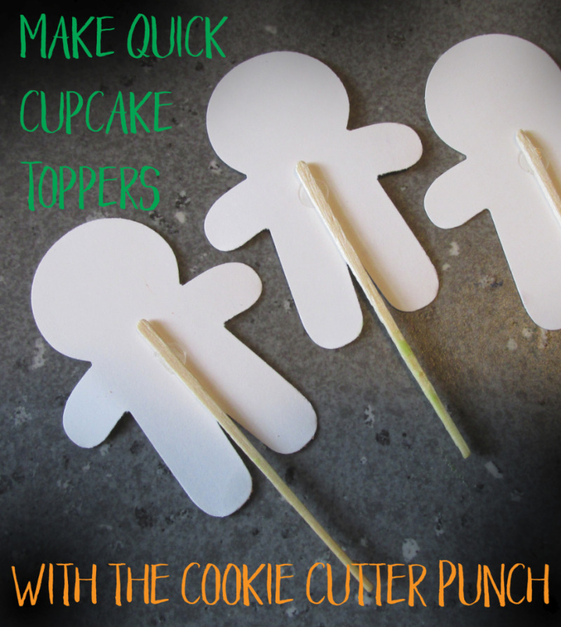 Halloween trick or treat cupcake picks Cookie Cutter punch party instructions