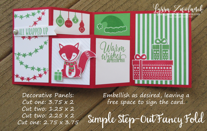 Simple step out photo tutorial fancy fold christmas fox cheat sheets