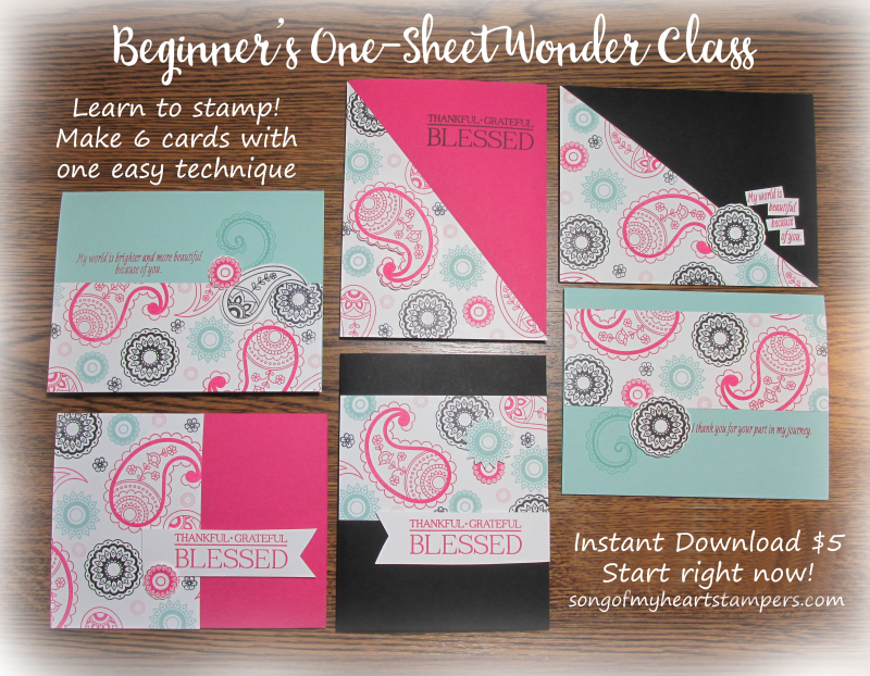 Beginners one sheet wonder free download class cardmaking techniques