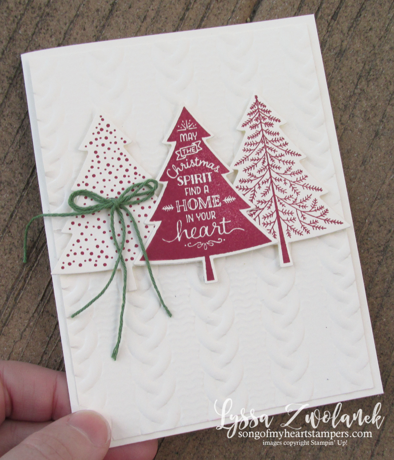 Festival of Trees Christmas holiday card greeting handmade