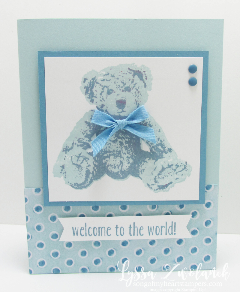 Baby Bear large image design boy card sketches Stampin Up cardmaking