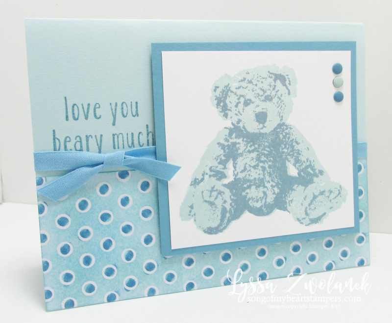 Baby Bear large images design card sketches Stampin Up cardmaking