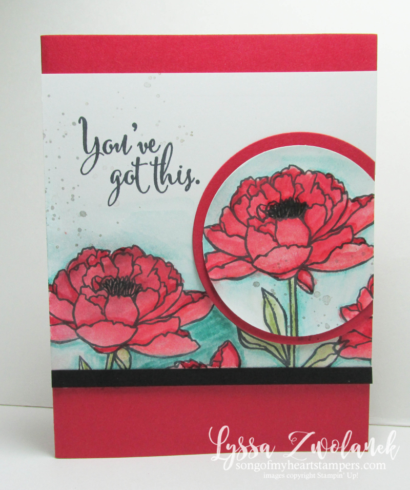 Watercolor pencils Stampin' Up You Got This card rubber stamp Lyssa Zwolanek