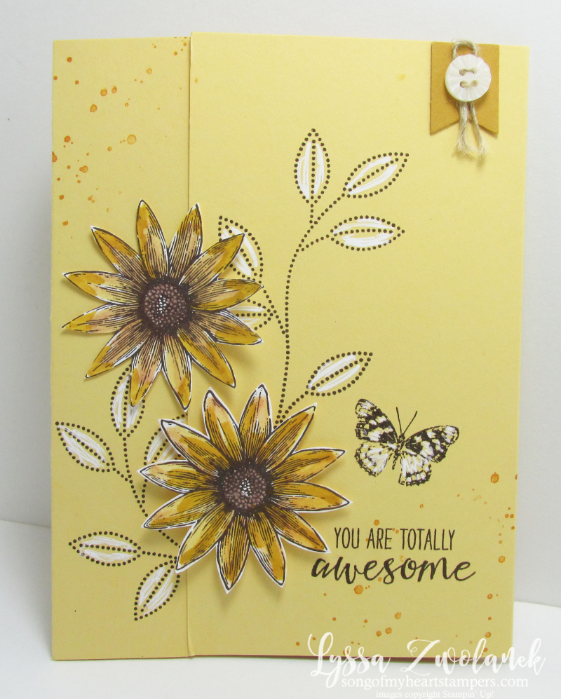 Stampin Up Grateful Bunch cardmaking sunflower stamp set of the month