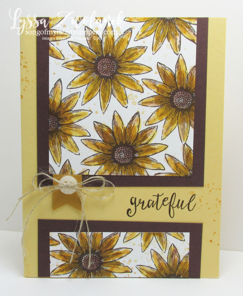 Stampin Up Grateful Bunch cardmaking sunflowers stamp set of the month