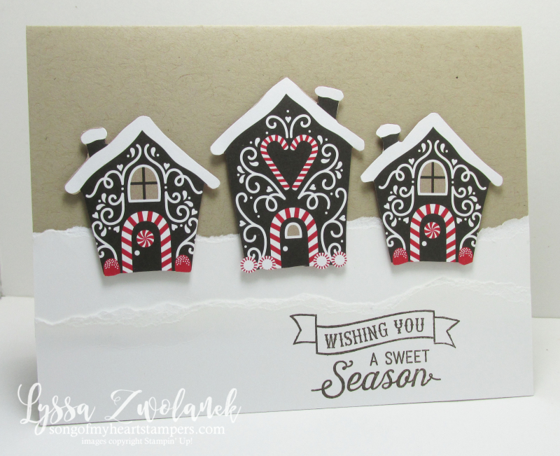 Gingerbread House Sweet Season Candy Candy Lane houses Designer Series paper Stampin Up