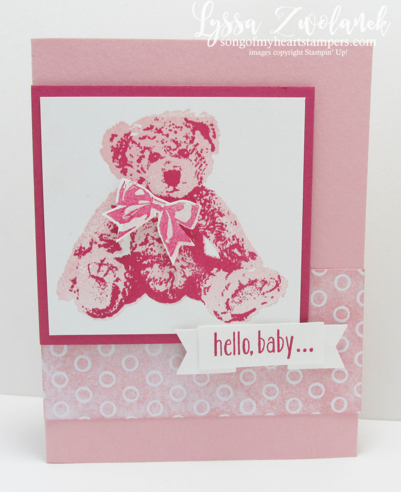 Baby Bear large image design girl card sketches Stampin Up cardmaking