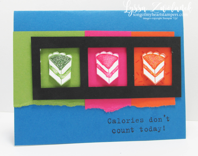 Calories don't count Stampin Up birthday card filmstrip technique Cheat Sheets 18