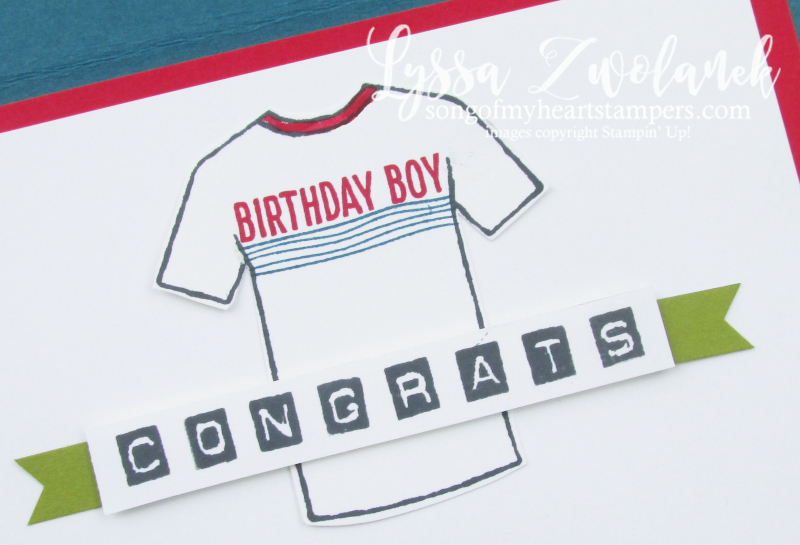 Custom Tee Designer Shirt Stampin Up Control Freaks Blog Hop tees tshirt stamp birthday boy sports masculine male cards