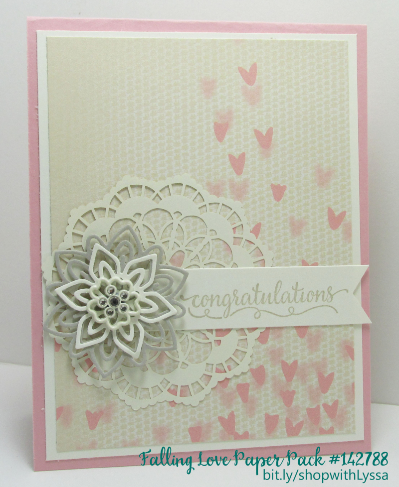 Falling in Love suite Stampin Up Shop with Lyssa patterned papers cardmaking supplies