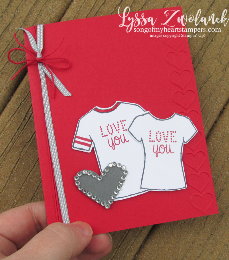 Custom Tee Designer Shirt Stampin Up Control Freaks Blog Hop valentine tees masculine male cards