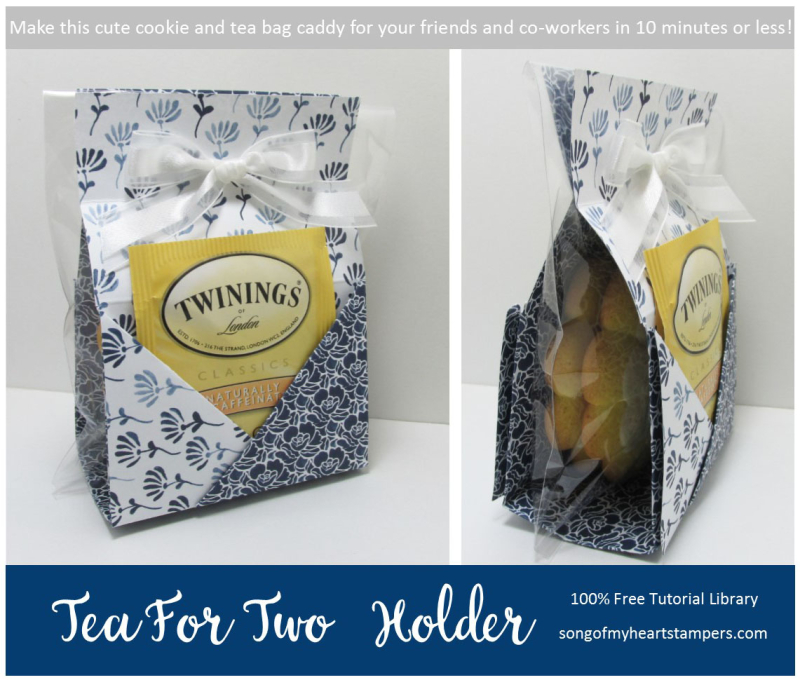 Tea for Two Caddy Holder tutorial Lyssa Zwolanek paper patterned 