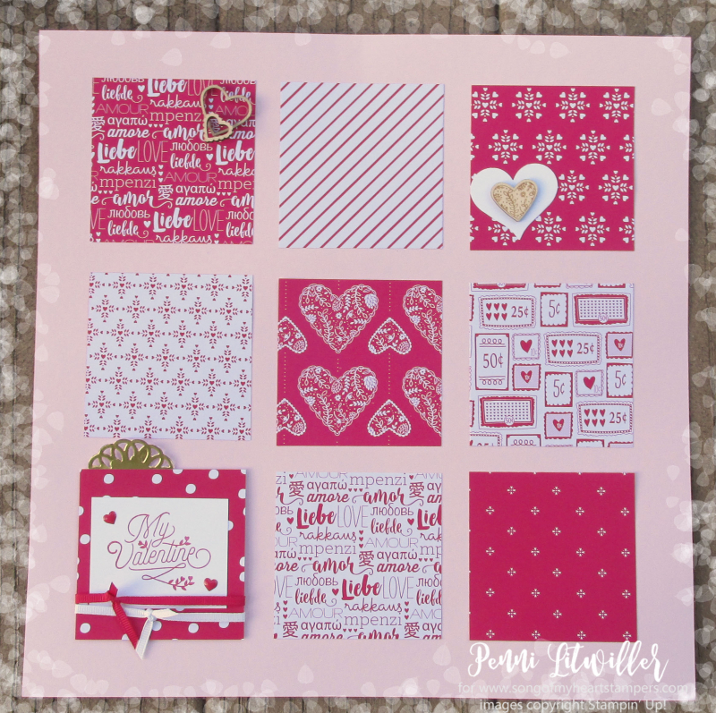 Valentine Scrapbook Page spread layout scrapbooking sketches Day Stampin Up album