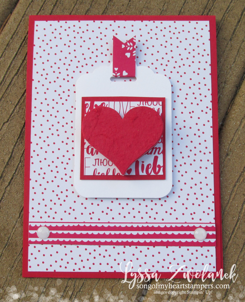 Multilayer heart punches embellishment Tombow Multipurpose Glue Stampin Up Sweetheart punch card Valentine