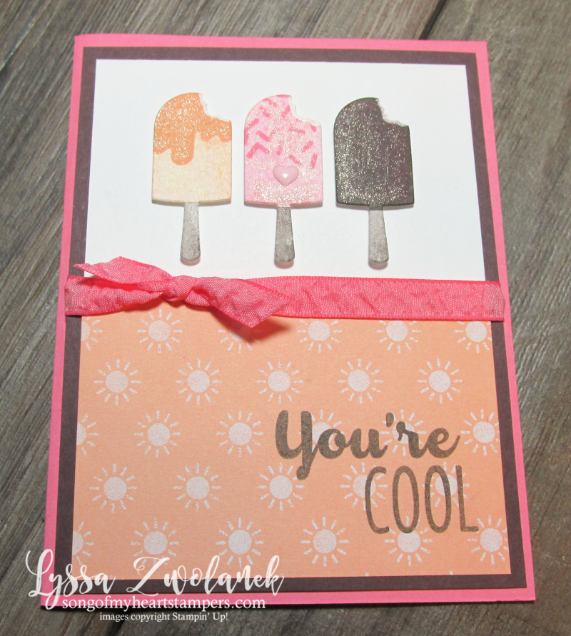 Cool TreatsTasty Ice Cream Popsicle suite truck papers Stampin Up card