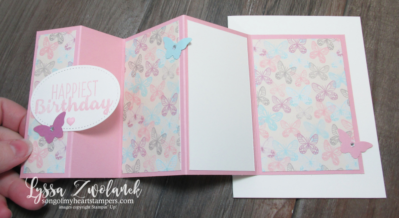 Fanfare Fancy Fold Card stampin up DIY Lyssa song of my heart tutorial