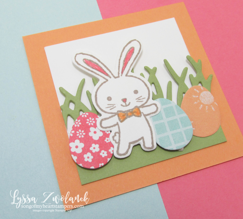 Basket Builders Chocolate Bunny bunnies Easter Eggs spring stampin up grass Lyssa