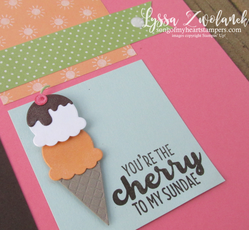 Tasty Cool Treats ice cream scrapbook pages layout stampin up