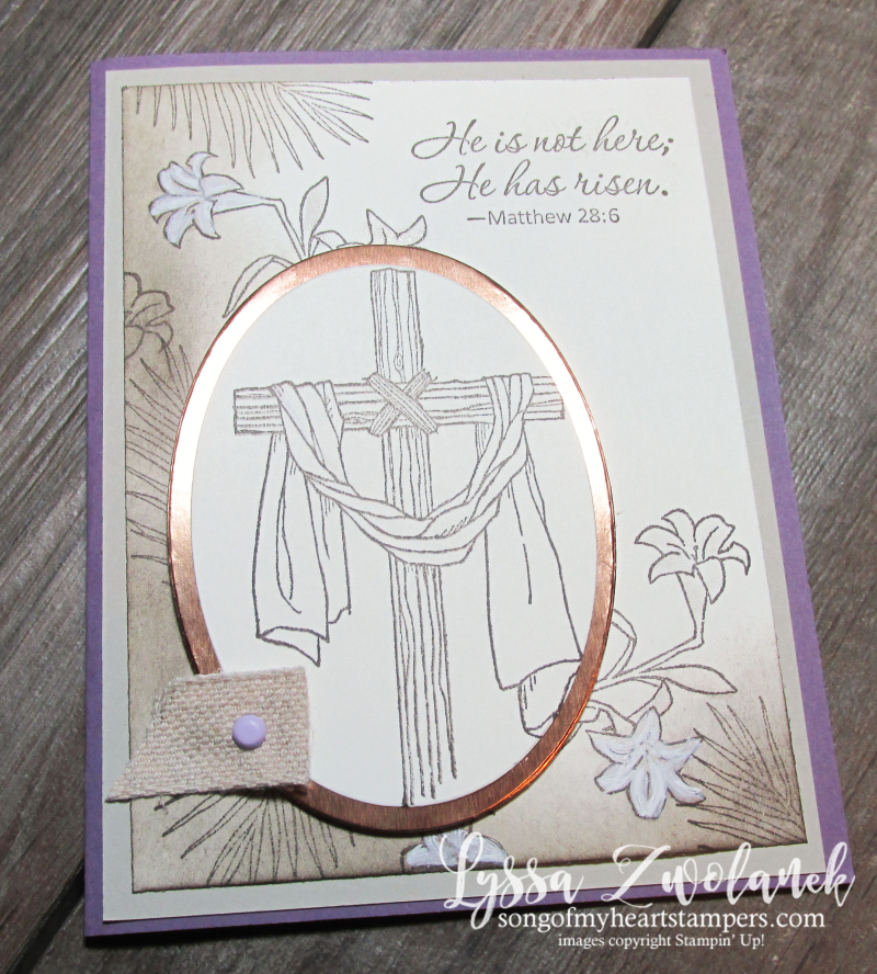 Easter He is Risen Indeed Lilies Palm Sunday Old Rugged Cross Ressurection card Stampin Up