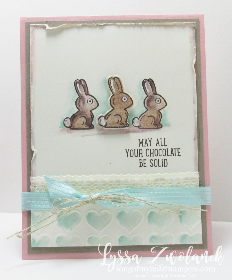 AA Milne Inspired Easter Chocolate Bunny Card Basket Bunch Stampin Up Builder Sizzix