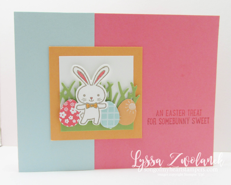 Basket Builders Chocolate Bunny bunnies Easter Eggs stampin up grass Lyssa