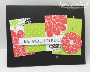 WOW color combo: lime, coral, black layouts