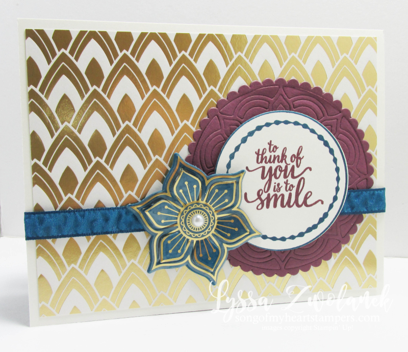 Eastern Palace Stampin Up new catalog preorder big shot gold stickers colors Lyssa song my heart