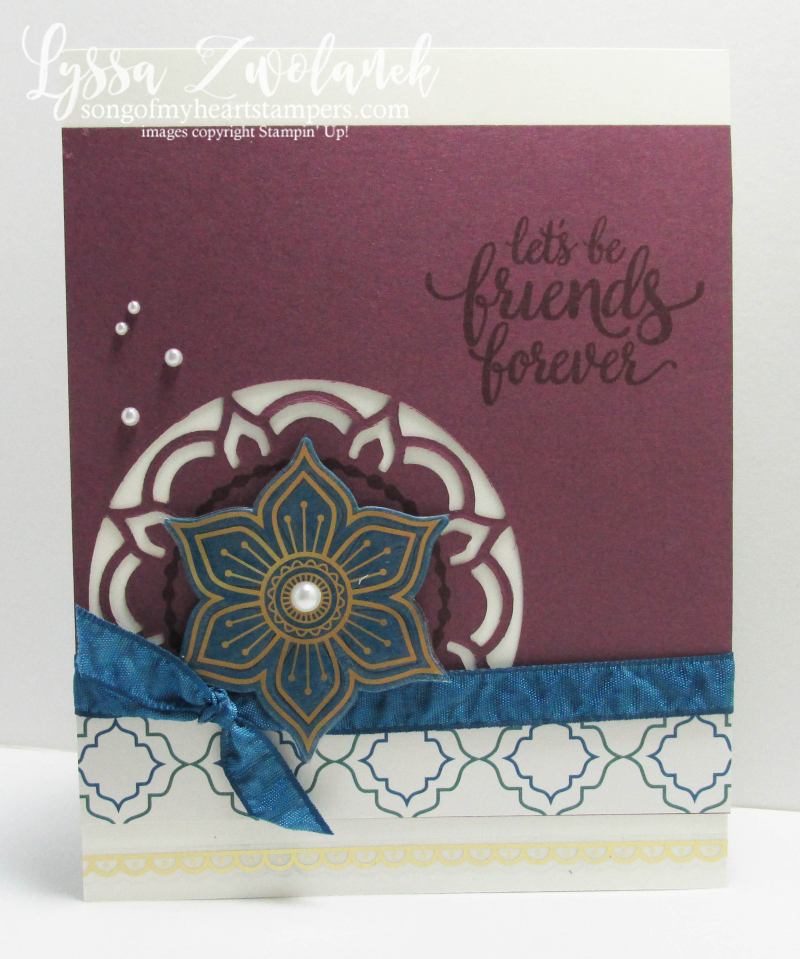 Eastern Palace Stampin Up new catalog preorder big shot medallion colors Lyssa song my heart