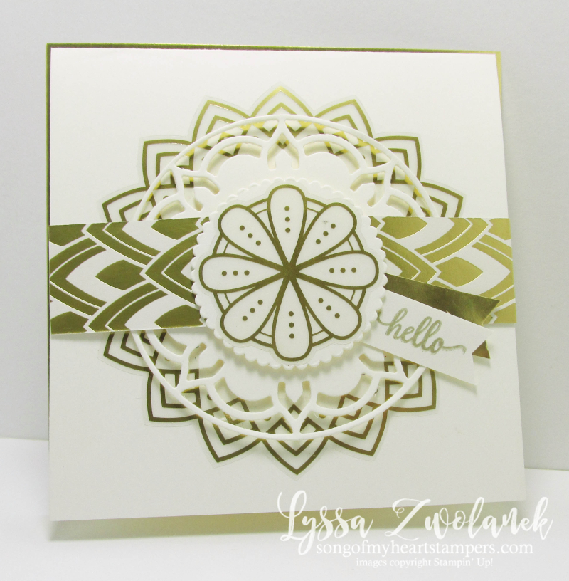 White Gold Eastern Palace diecut Sizzix Stampin Up wedding formal invitations handmade Lyssa